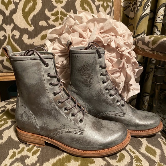 silver frye boots